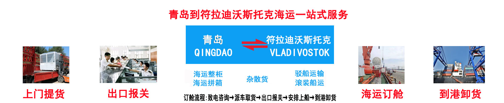 青岛到符拉迪沃斯托克(海参崴)海运 青岛到VLADIVOSTOK港价格\航程\船期