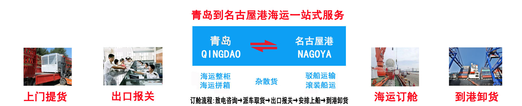 青岛到名古屋海运 青岛到NAGOYA港价格\航程\船期